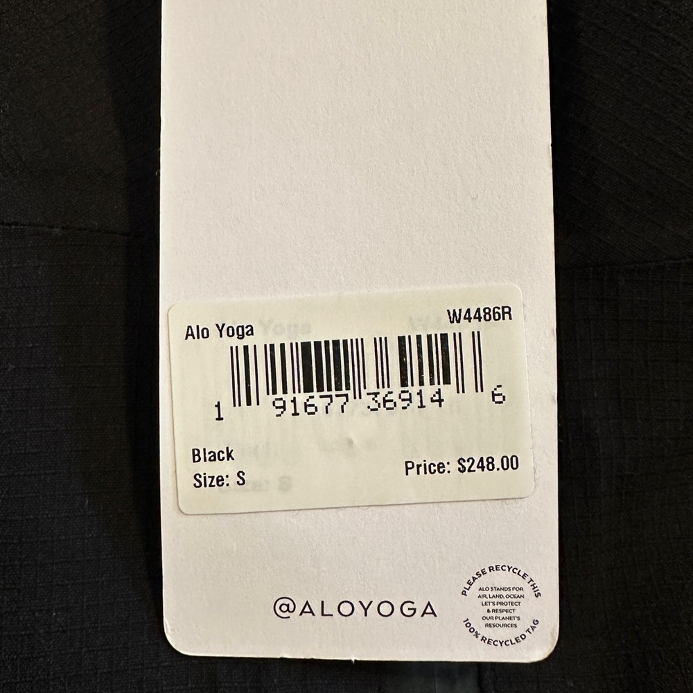ALO Yoga Black Enhance Bonded Hooded Jacket - Picture 4 of 4
